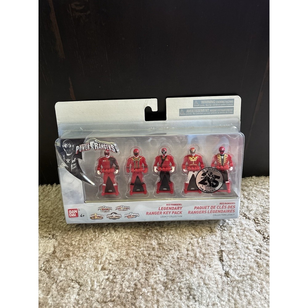 Bandai Power Rangers Legendary Ranger Key Pack Red Rangers 25th Anniversary NEW